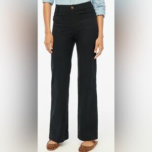 J Crew Factory Lizzie high-rise patch-pocket wide-leg pant, Black, Size 32